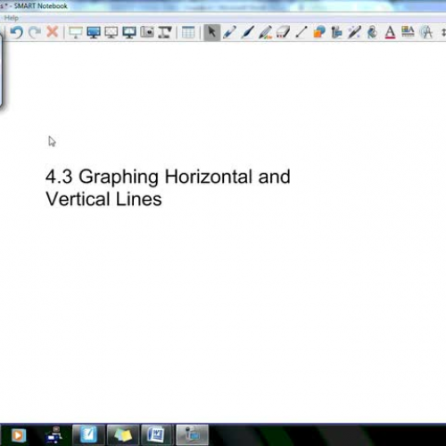 4.3 Graphing Horizontal and Vertical Lines