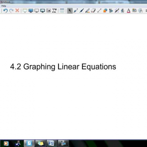 4.2 Graphing Linear Equations