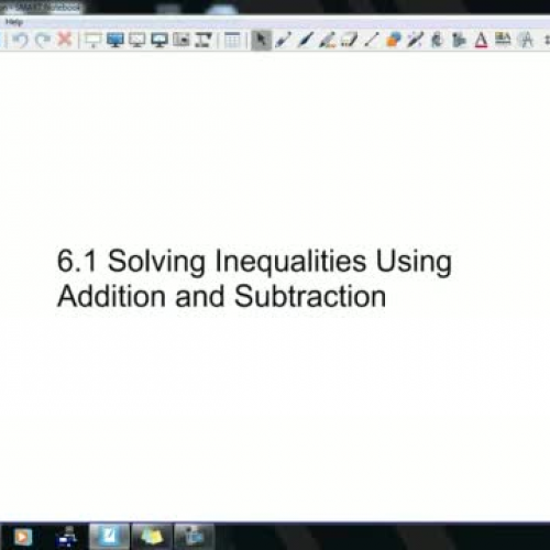 6 1 One step inequalities