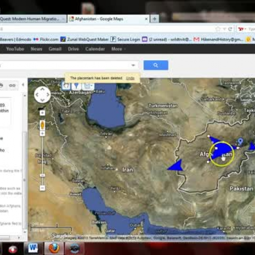 HOW TO Modern Human Migration on GOOGLE