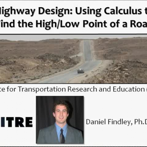 Calculus Application for Highway Design