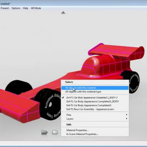 Assign material and decals in Autodesk Showca