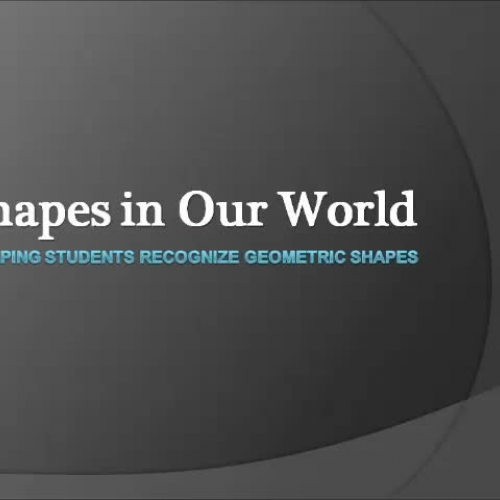 Finding Shapes in Our World