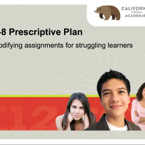 K8 Prescriptive Plan