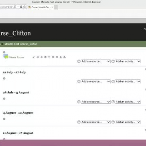 Moodle 2.5 Course Settings
