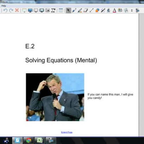 E.2 Solving Equations using mental math