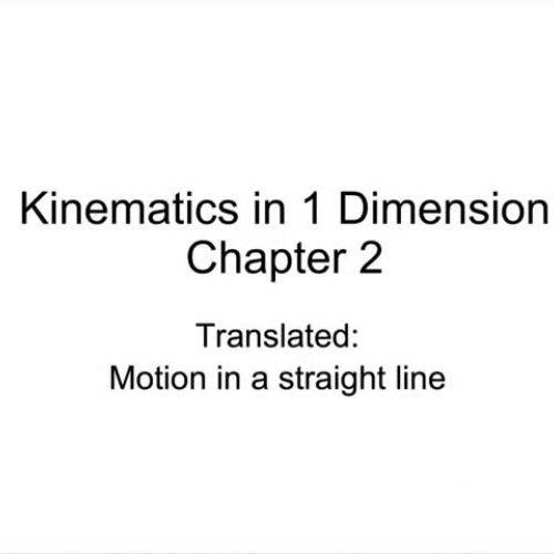 Sloma&#8217;s kinematics overview