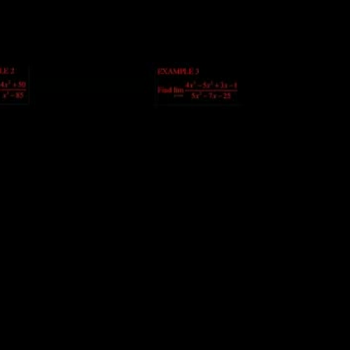 11 FINDING LIMITS AT INFINITY ALGEBRAICALLY