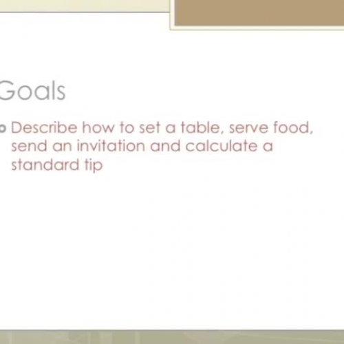 Chapter 18 Serving Food