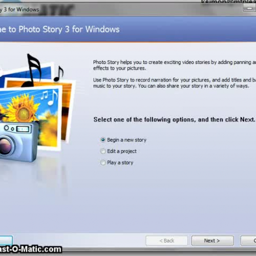 how to use photo story video