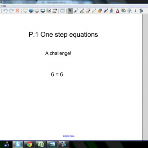 P.1 One Step Equations