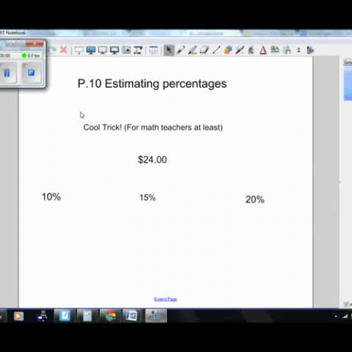 P.10 Estimating Percents Finished