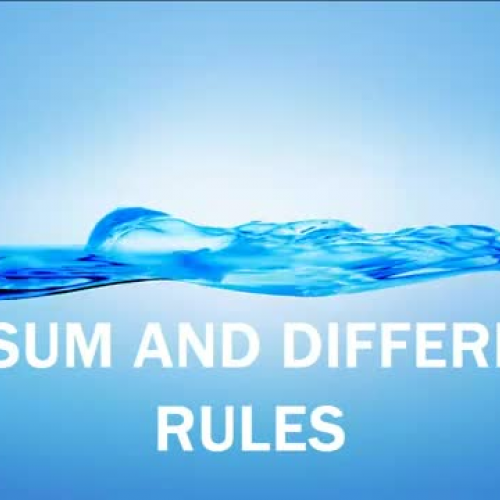 05 THE SUM AND DIFFERENCE RULES