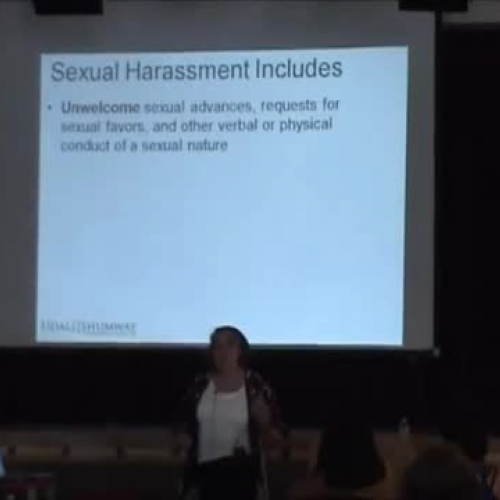 Sexual Harassment &amp; Discrimination:  Vide
