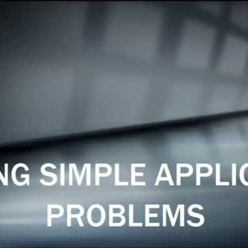 PC3 SOLVING SIMPLE APPLICATION PROBLEMS