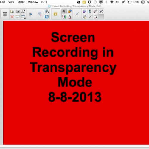 Recording Using Transparent Mode @ AHS