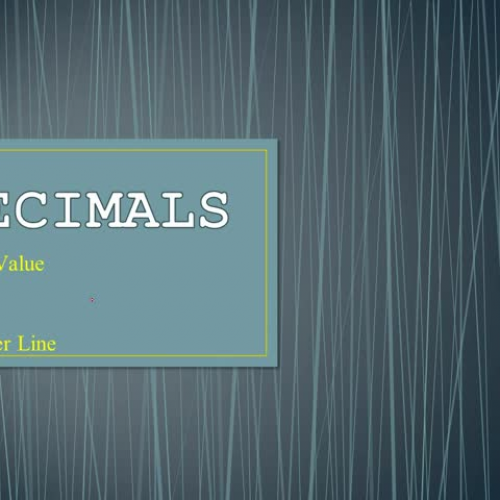 GRIZZ MATH - DECIMALS (Place Value and Number