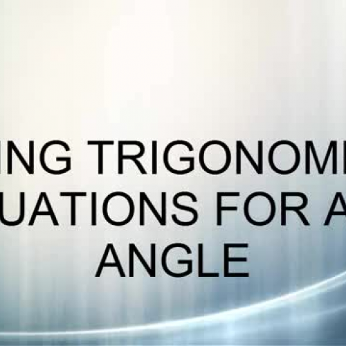 05 SOLVING TRIGONOMETRIC EQUATIONS FOR ANY AN