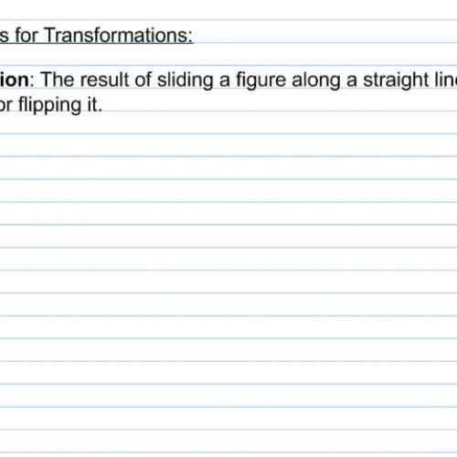 Transformation Vocab 1