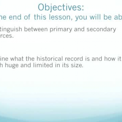 Historical Sources 1