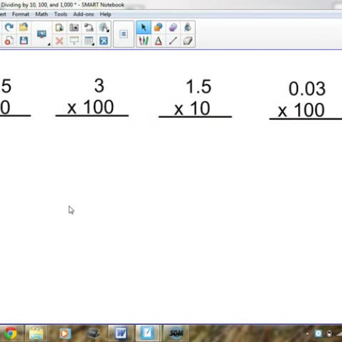 1-8 Multiplying and Dividing by 10, 100, and 