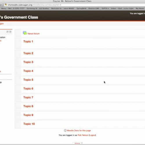 SHS Moodle 2.0 Guest Access