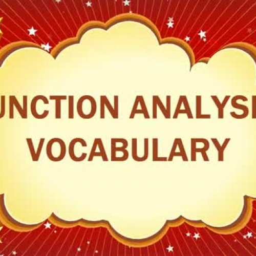 FUNCTION ANALYSIS VOCABULARY