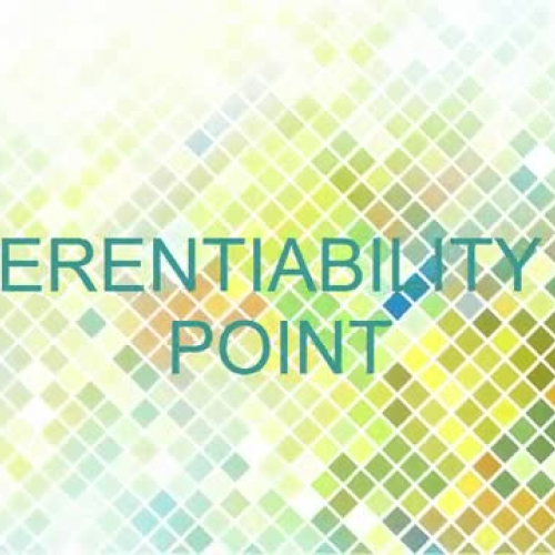 DIFFERENTIABILITY AT A POINT