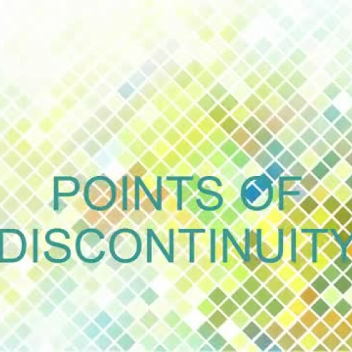POINTS OF DISCONTINUITY