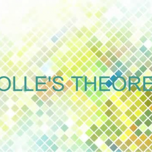 ROLLES THEOREM