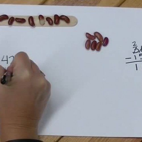 Bean Sticks - Subtraction with Regrouping Pt.