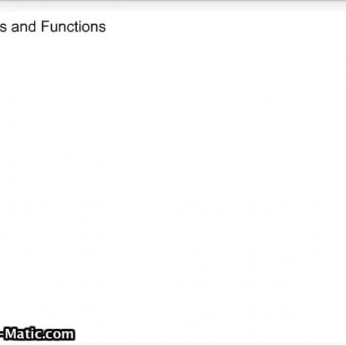8.1A Relations and Functions