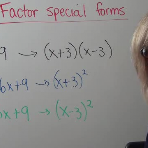 Factoring Special Products