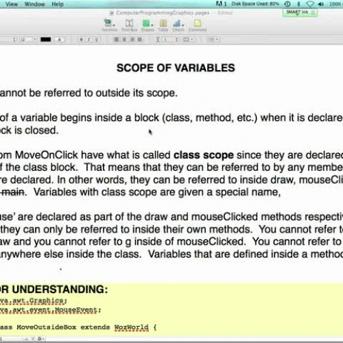 Scope Of Variables