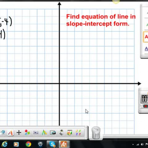 Equation of Line Connecting Two Points