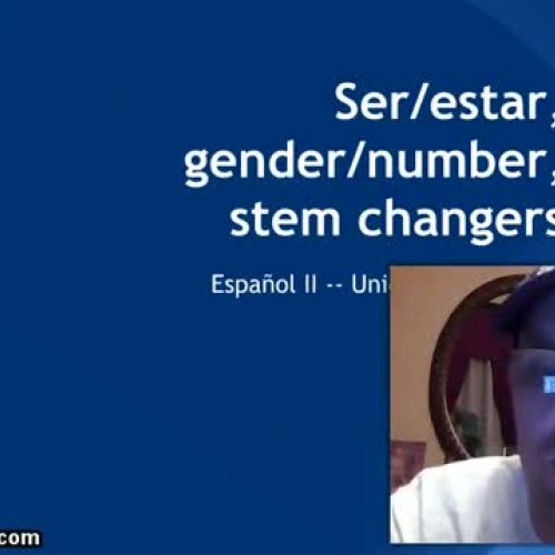 Spanish II Unidad 1 Semana 2: ser/estar, gend