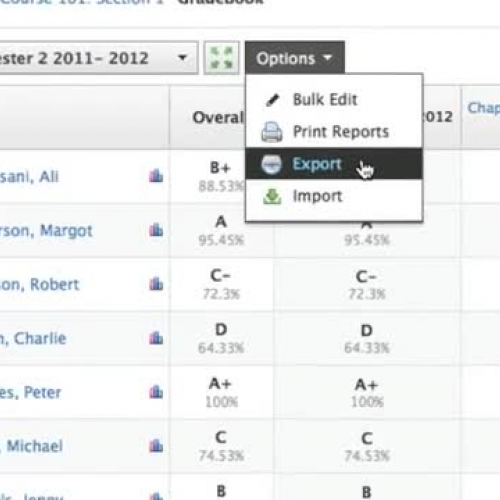 Gradebook Export