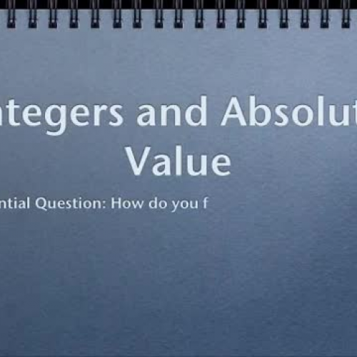 Integers and Absolute Value