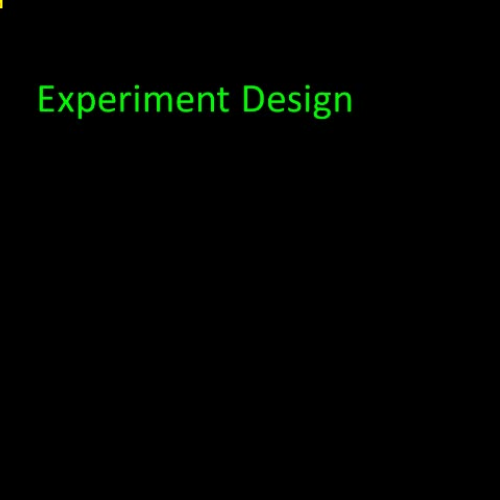 Chapter 5 Experimental design