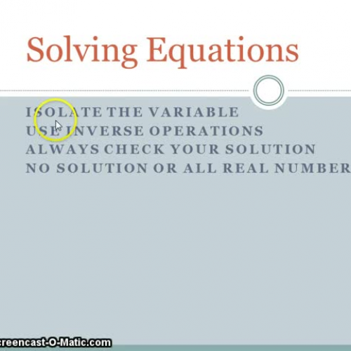 solving equations