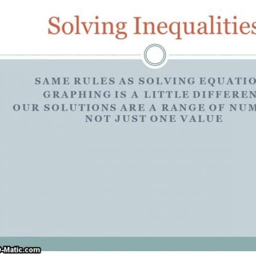 solving inequalities