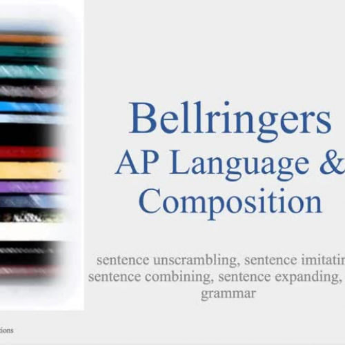 Bellringer Instructional Video - AP Lang