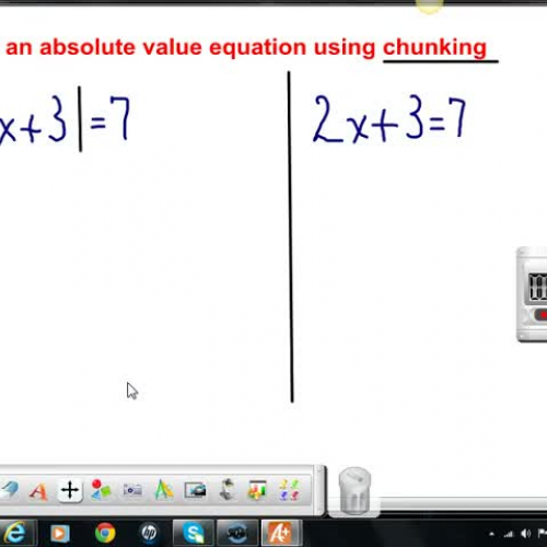 Solve absolute value equation with CHUNKING