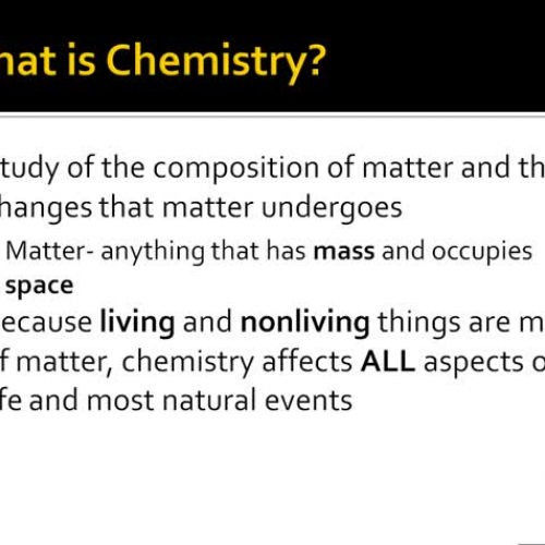 What is Chemistry?