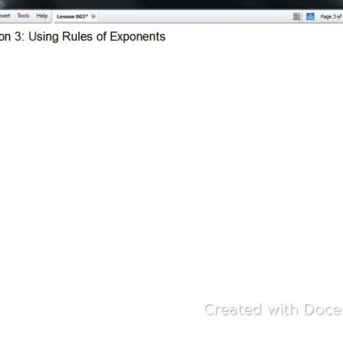 Algebra II Lesson 003