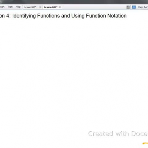 Algebra II Lesson 004