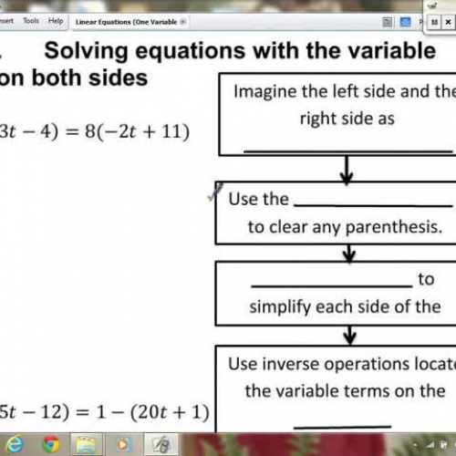 VIII.  Solving Equations with the Variable on