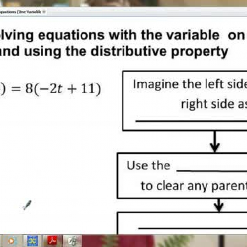 IX.  Solving equations with the variable on b