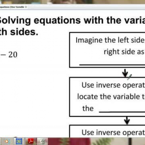 VIII.  Solving Equations with the Variable on