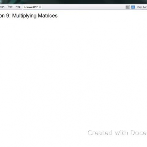 Algebra II Lesson 009